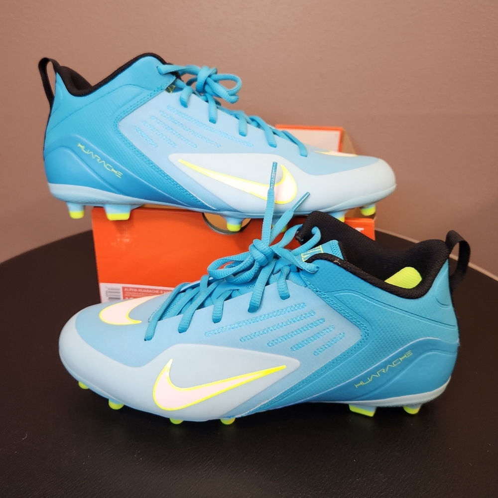Nike Alpha Huarache 8 Lacrosse sz 10.5 New Turquoise Cleats